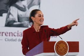 Sheinbaum Holds A Press Briefing - Mexico City