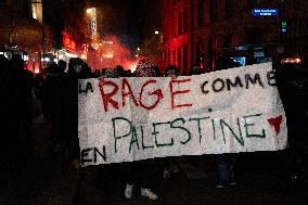 Several Thousand People In Paris Against The ''Israel Is Forever'' Gala