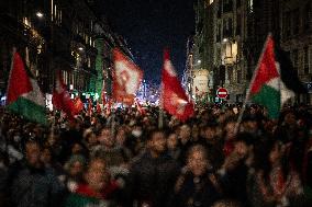 Several Thousand People In Paris Against The ''Israel Is Forever'' Gala