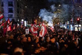 Several Thousand People In Paris Against The ''Israel Is Forever'' Gala