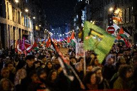 Several Thousand People In Paris Against The ''Israel Is Forever'' Gala