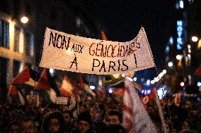 Several Thousand People In Paris Against The ''Israel Is Forever'' Gala