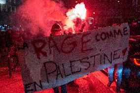 Several Thousand People In Paris Against The ''Israel Is Forever'' Gala