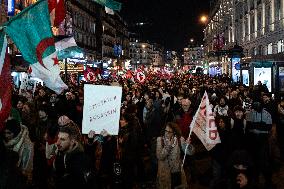 Several Thousand People In Paris Against The ''Israel Is Forever'' Gala