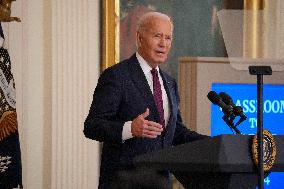 President Biden And First Lady Jill Biden Speak At Classroom To Career Summit