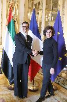 Rachida Dati Receives Minister of State for Foreign Affairs of UAE - Paris