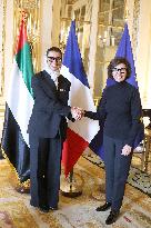 Rachida Dati Receives Minister of State for Foreign Affairs of UAE - Paris