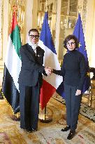 Rachida Dati Receives Minister of State for Foreign Affairs of UAE - Paris