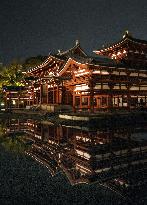 Kyoto's Byodoin Temple lit up