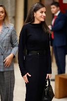 Queen Letizia in Black - Madrid