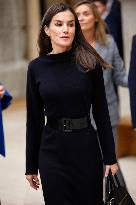 Queen Letizia in Black - Madrid