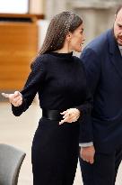 Queen Letizia in Black - Madrid