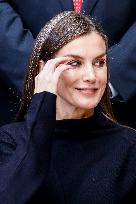 Queen Letizia in Black - Madrid