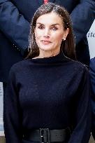 Queen Letizia in Black - Madrid