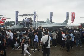 Su-57 Stealth Fighter Jet at the 2024 Zhuhai Air Show