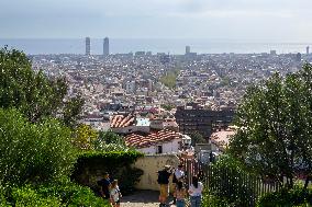 Panoramic Views Of Barcelona City, Spain