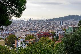 Panoramic Views Of Barcelona City, Spain