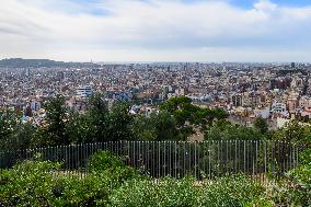 Panoramic Views Of Barcelona City, Spain