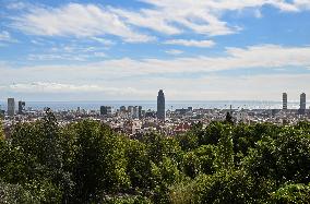 Panoramic Views Of Barcelona City, Spain