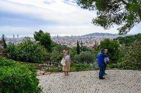 Panoramic Views Of Barcelona City, Spain