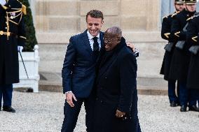 Macron Welcomed President Of Ghana Akufo-Addo