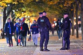 Security Before France v Israel Match - Paris