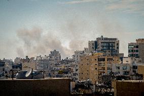 Smoke Rises After Israeli Airstrike - Lebanon