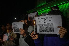 Candle Light Vigil Against The Recent Grenade Blast In Srinagar