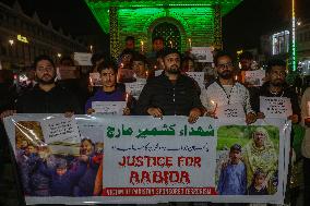 Candle Light Vigil Against The Recent Grenade Blast In Srinagar