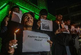 Candle Light Vigil Against The Recent Grenade Blast In Srinagar