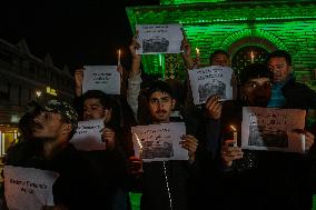 Candle Light Vigil Against The Recent Grenade Blast In Srinagar