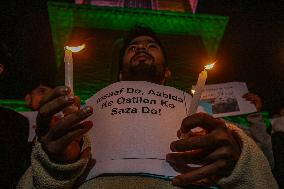 Candle Light Vigil Against The Recent Grenade Blast In Srinagar