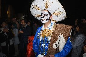 The Mexican Parade For The Dia De Muertos Celebrations In Milan