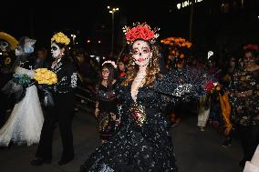 The Mexican Parade For The Dia De Muertos Celebrations In Milan