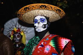 The Mexican Parade For The Dia De Muertos Celebrations In Milan