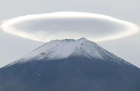 Cap cloud over Mt. Fuji