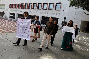 Members Of The Palestinian Community In Mexico City And Activists Demand That Claudia Sheinbaum, President Of Mexico, Break Rela