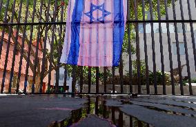 Members Of The Palestinian Community In Mexico City And Activists Demand That Claudia Sheinbaum, President Of Mexico, Break Rela