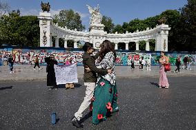 Members Of The Palestinian Community In Mexico City And Activists Demand That Claudia Sheinbaum, President Of Mexico, Break Rela