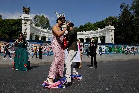 Members Of The Palestinian Community In Mexico City And Activists Demand That Claudia Sheinbaum, President Of Mexico, Break Rela