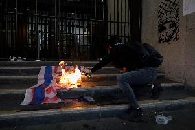 Members Of The Palestinian Community In Mexico City And Activists Demand That Claudia Sheinbaum, President Of Mexico, Break Rela