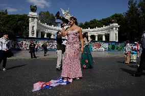 Members Of The Palestinian Community In Mexico City And Activists Demand That Claudia Sheinbaum, President Of Mexico, Break Rela