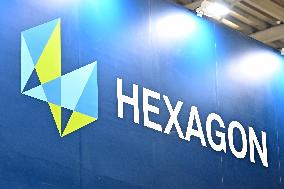 Hexagon Metrology signage, logo