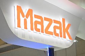 Yamazaki Mazak signboard, logo