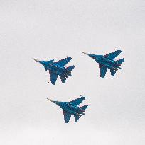 Russian Warrior Flight team performs at 2024 Zhuhai Air Show