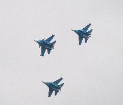 Russian Warrior Flight team performs at 2024 Zhuhai Air Show