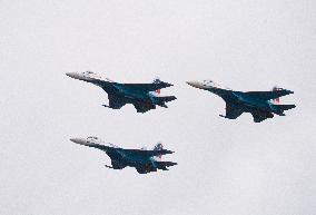 Russian Warrior Flight team performs at 2024 Zhuhai Air Show