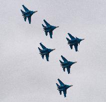 Russian Warrior Flight team performs at 2024 Zhuhai Air Show