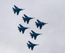 Russian Warrior Flight team performs at 2024 Zhuhai Air Show