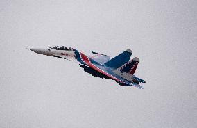 Russian Warrior Flight team performs at 2024 Zhuhai Air Show